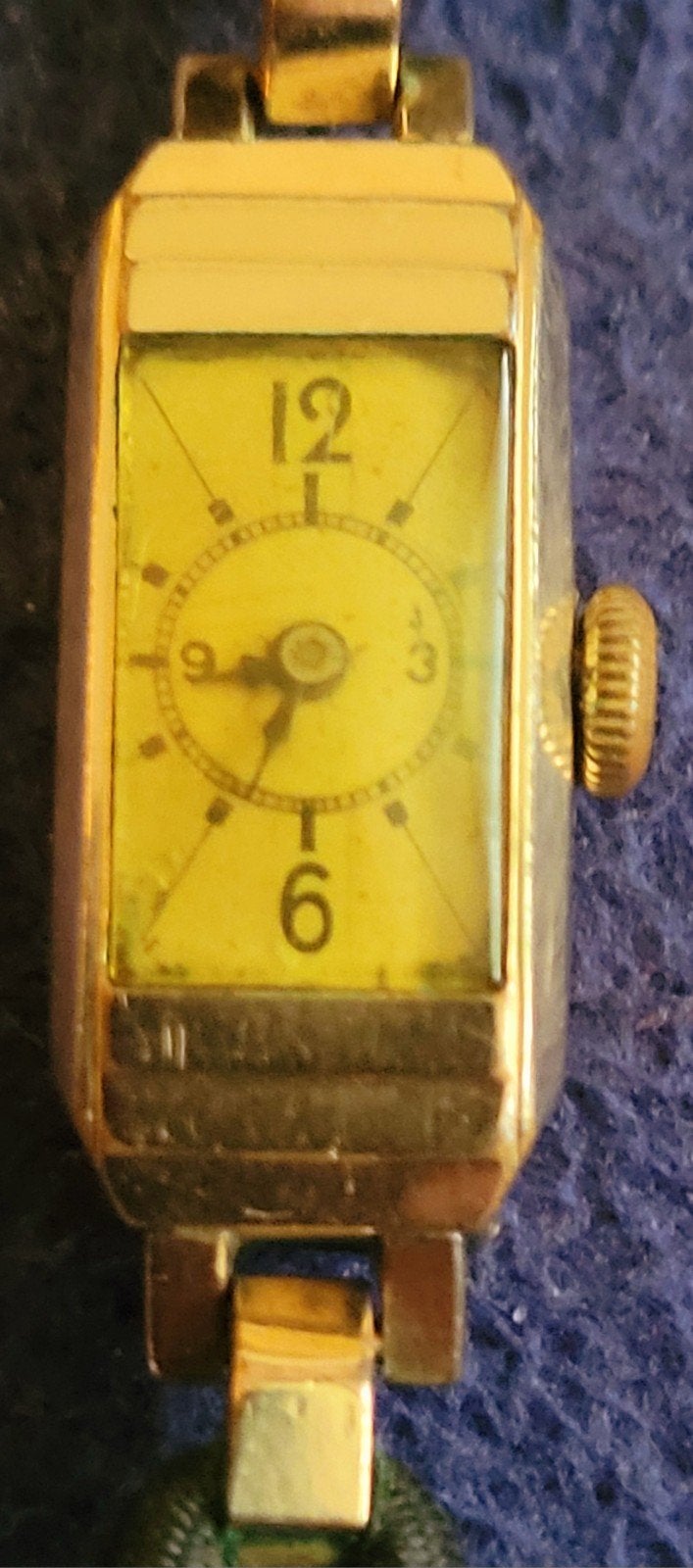 Vintage G.A.Müller Walzgold double 20 micron horloge, werkt!, Overige merken, Overige materialen, Gebruikt, Verzenden