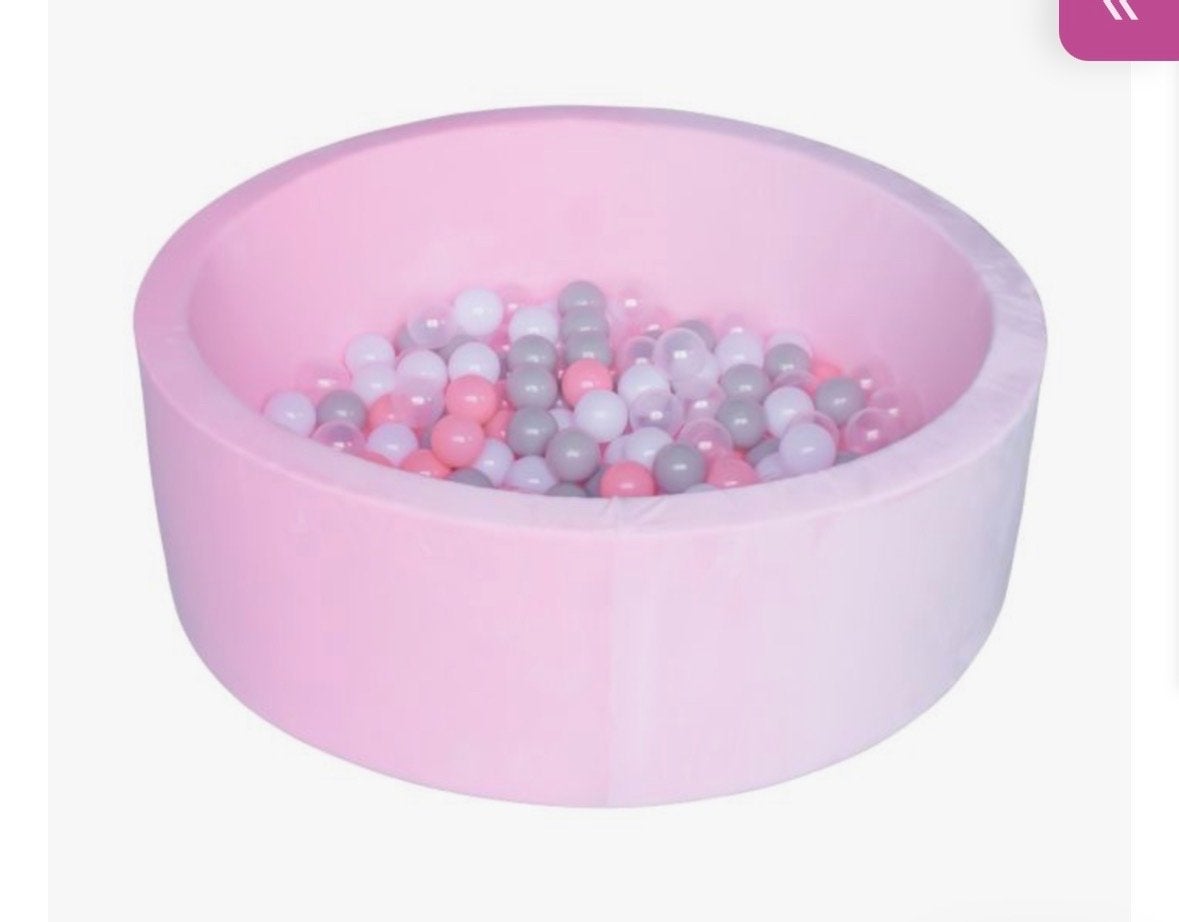 Roze ballenbak met 200 ballen (roze, wit, grijs), Ophalen, Zo goed als nieuw, Overige typen