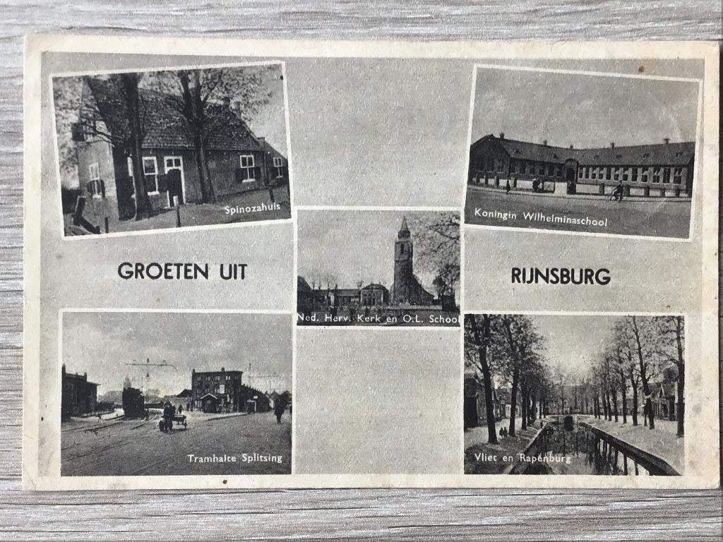 Rijnsburg Groeten uit 5 Luik 1948, Verzenden, 1940 tot 1960, Gelopen, Zuid-Holland