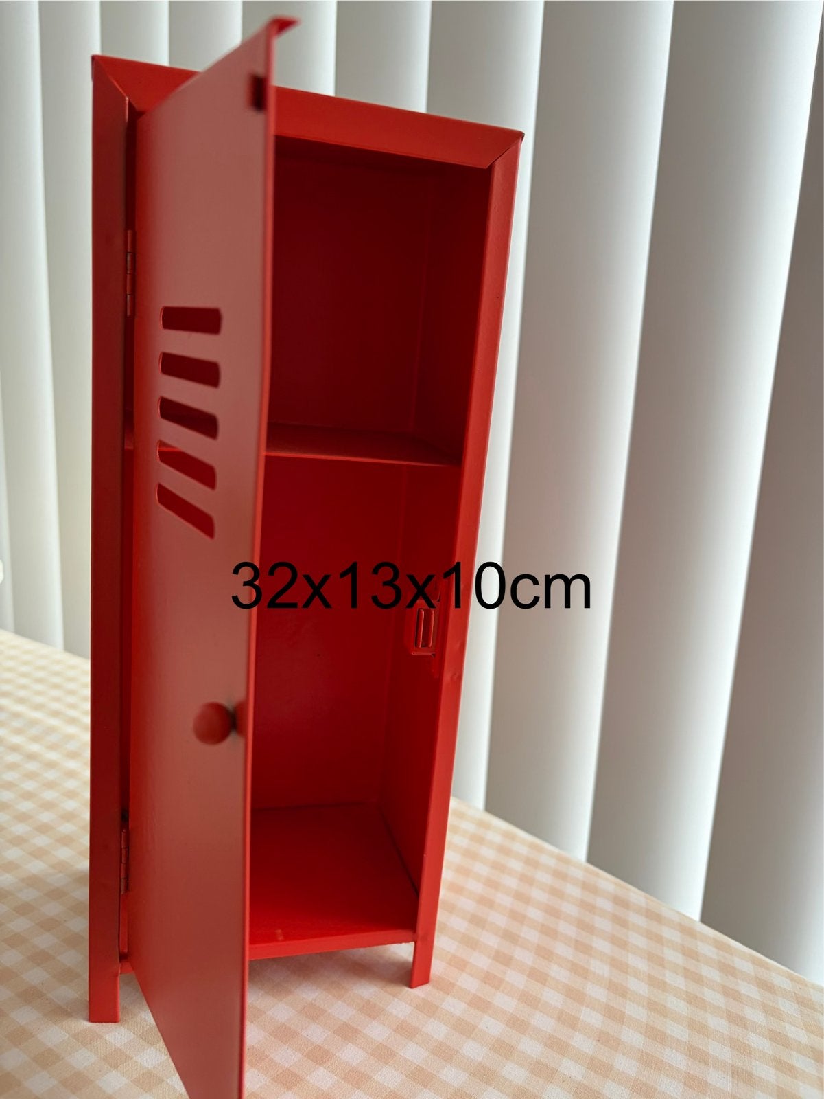 Rood metalen mini locker - 32x13x10cm, Ophalen of Verzenden, Zo goed als nieuw