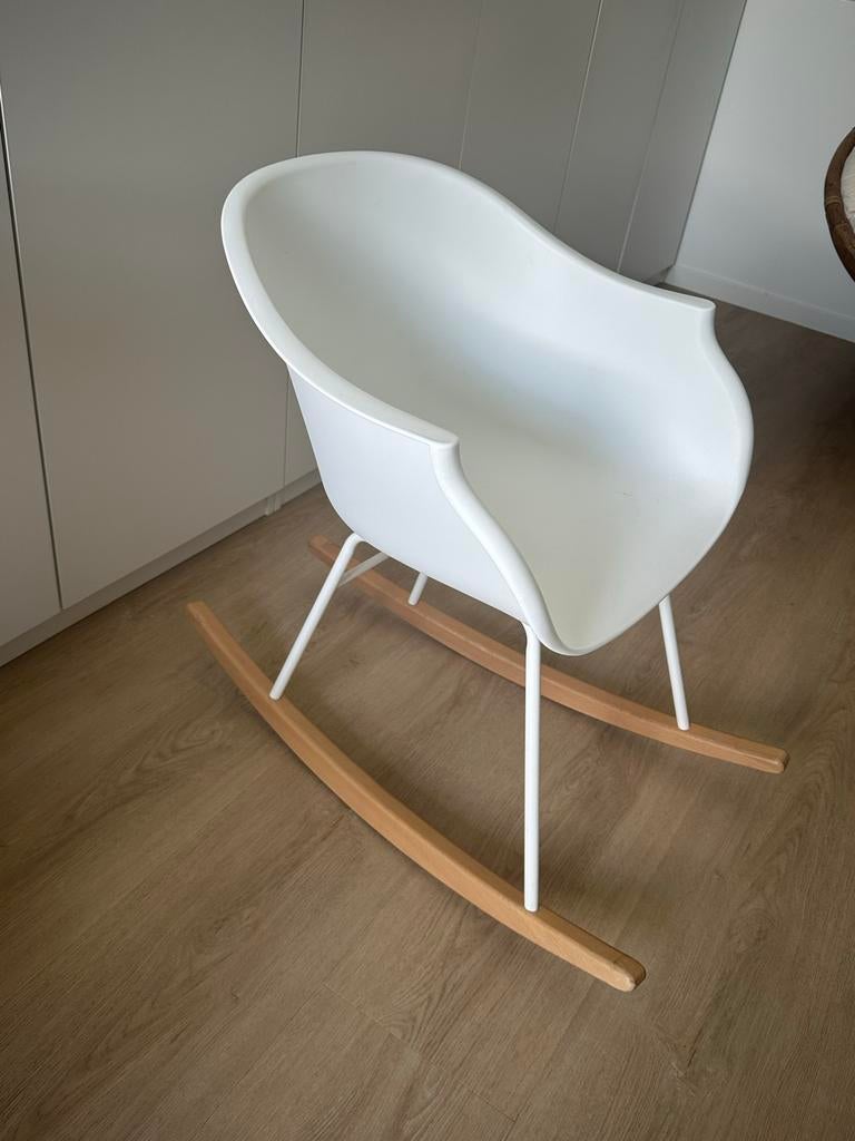 Witte Schommelstoel Loods5 - Modern en Comfortabel, Huis en Inrichting, Stoelen, Ophalen, Kunststof, Wit, Zo goed als nieuw