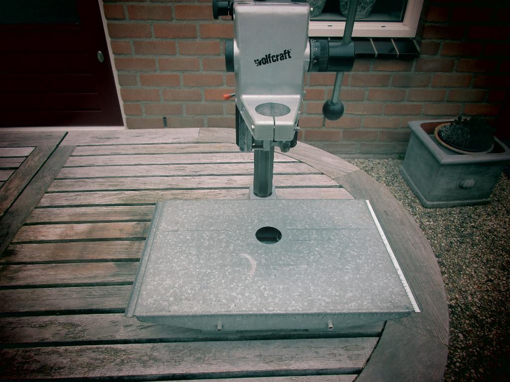 WOLFCRAFT boorstandaard met tafel, Verzenden, Gebruikt, Kolomboormachine
