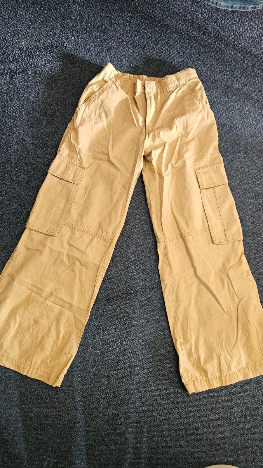H&M Cargo Broek Beige Maat 164, Broek, Meisje, H&M, Nieuw