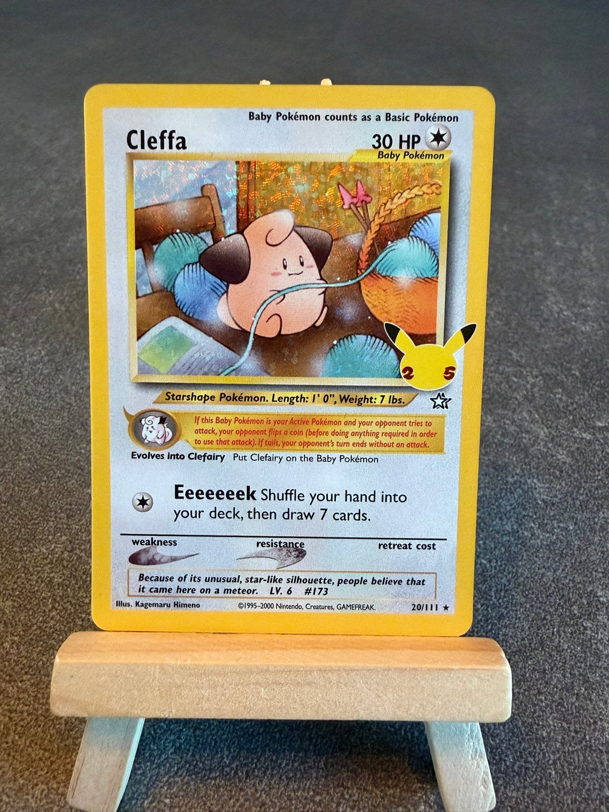 Cleffa 20/111 Celebrations - Pokémon, Ophalen of Verzenden, Zo goed als nieuw, Losse kaart, Foil