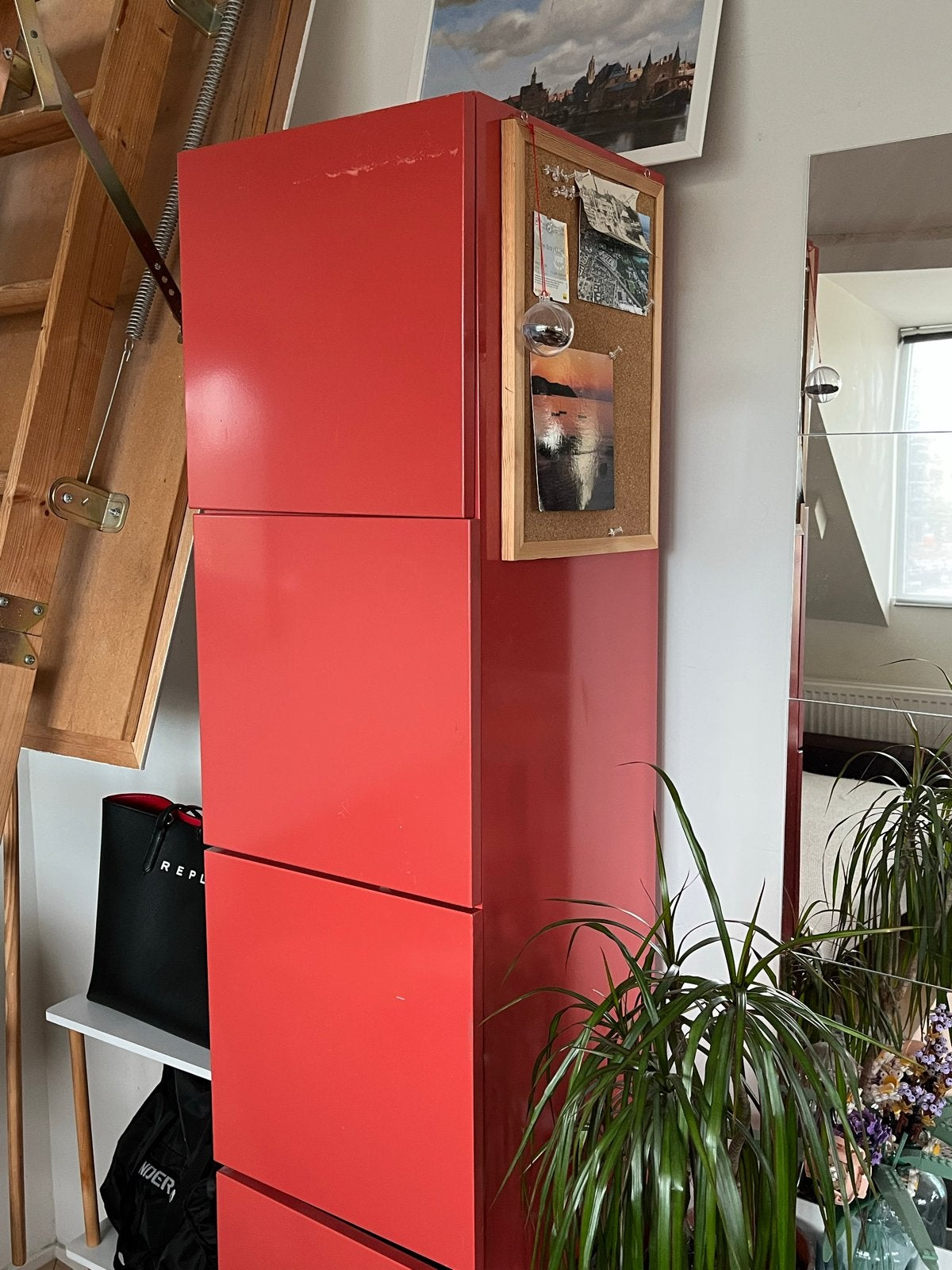 Rode IKEA Kast met 5 Lades, Huis en Inrichting, Kasten | Overige, Gebruikt, Ophalen