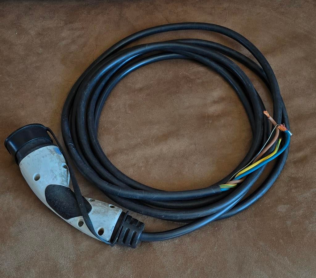Laadkabel Type 2 met open eind - 5 meter, Ophalen of Verzenden, Gebruikt, Laadkabel