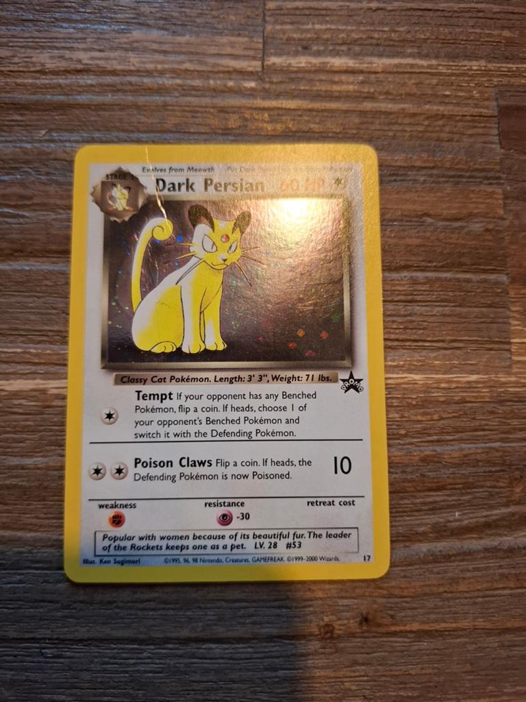 Dark Persian 17 Holo Promo Pokémon Kaart, Hobby en Vrije tijd, Verzamelkaartspellen | Pokémon, Ophalen of Verzenden, Gebruikt