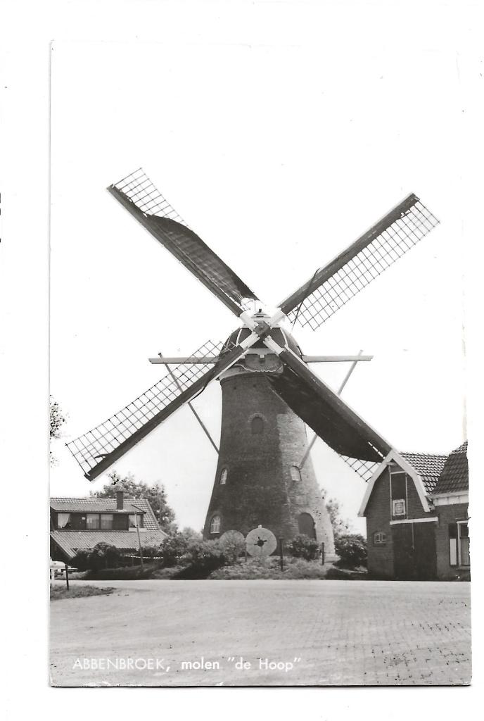 BF412-Abbenbroek,Molen de Hoop, Verzamelen, Verzenden, 1960 tot 1980, Ongelopen, Zuid-Holland