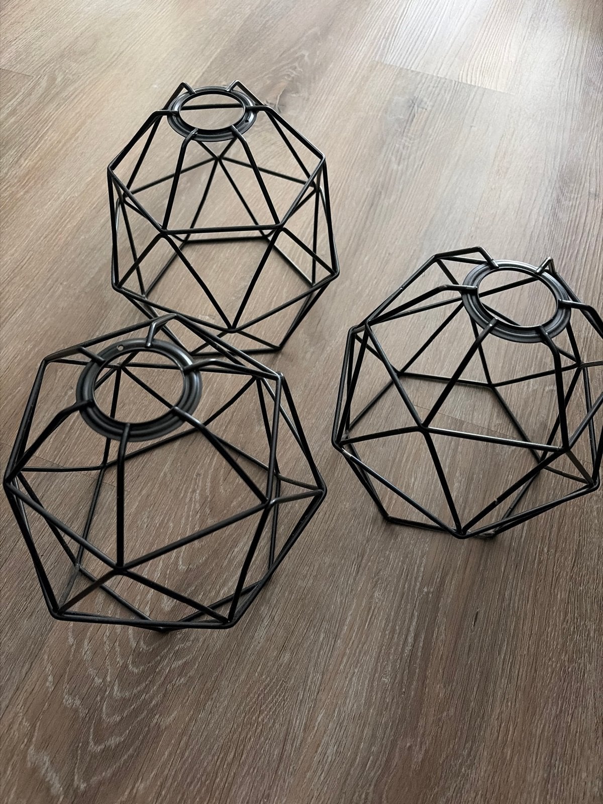 IKEA BRUNSTA lampenkap 20cm - Zwart metalen draad, Gebruikt, Zwart, Overige vormen, Ophalen