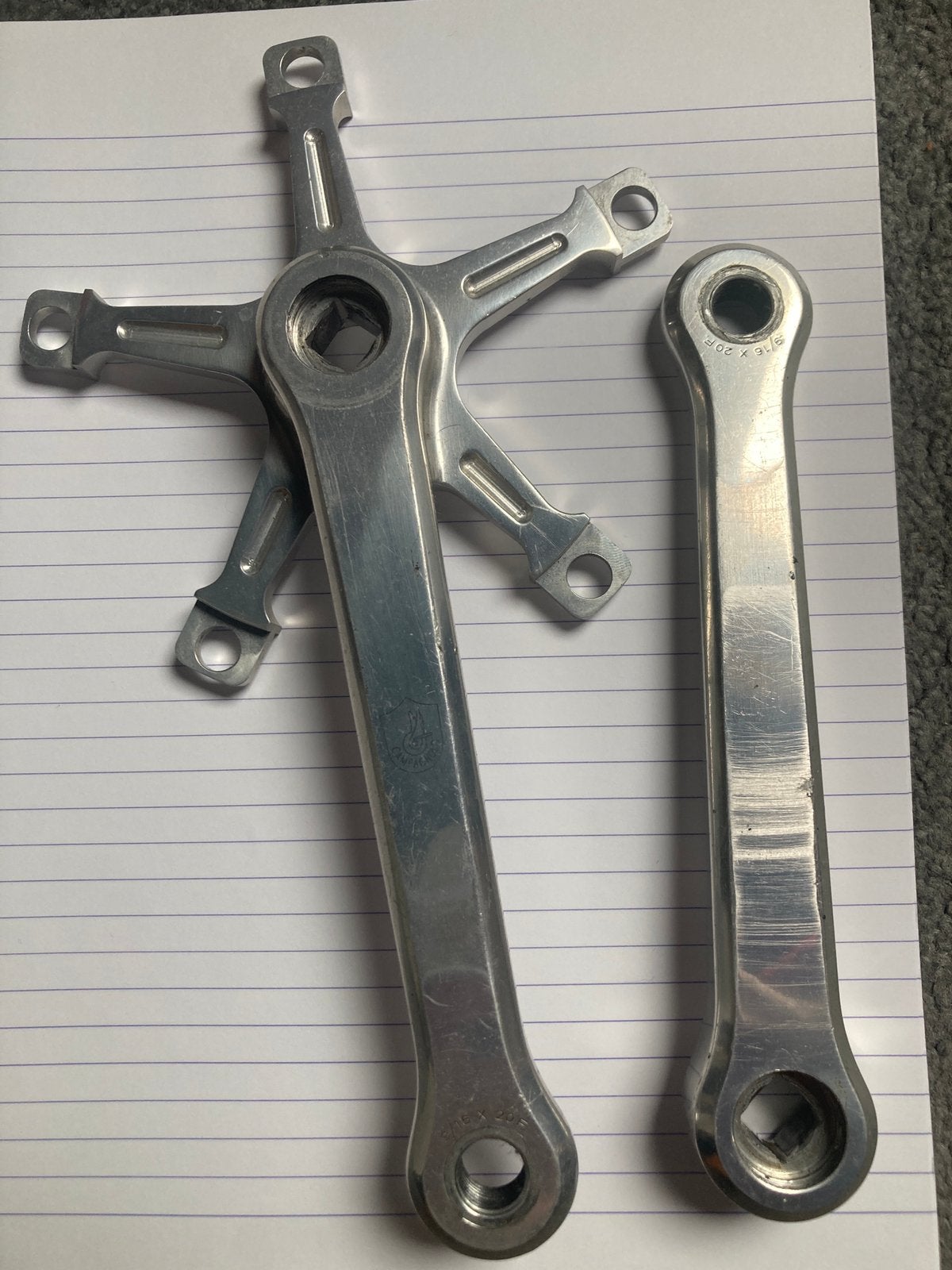 Campagnolo Super Record crank non fluted, Fietsen en Brommers, Ophalen of Verzenden