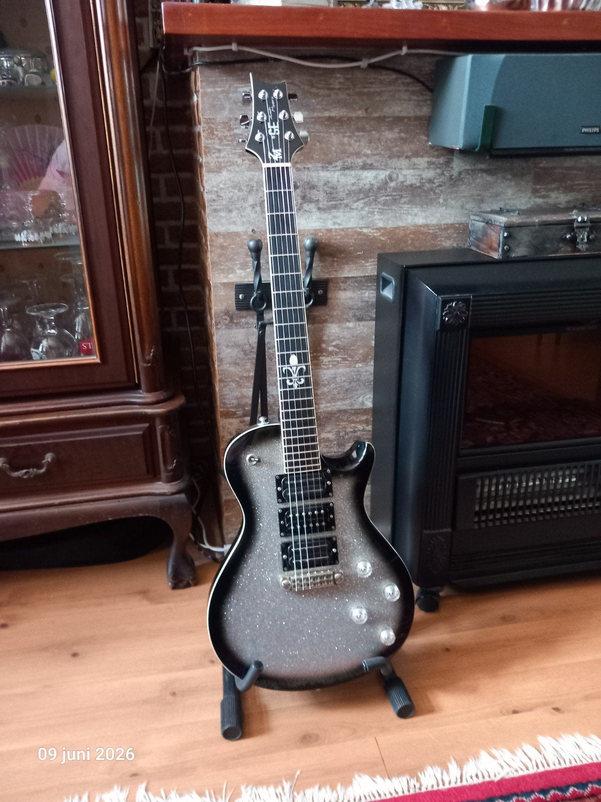 PRS SE Zach Myers Signature Silver Sparkle Burst, Ophalen, Zo goed als nieuw, Solid body, Paul Reed Smith