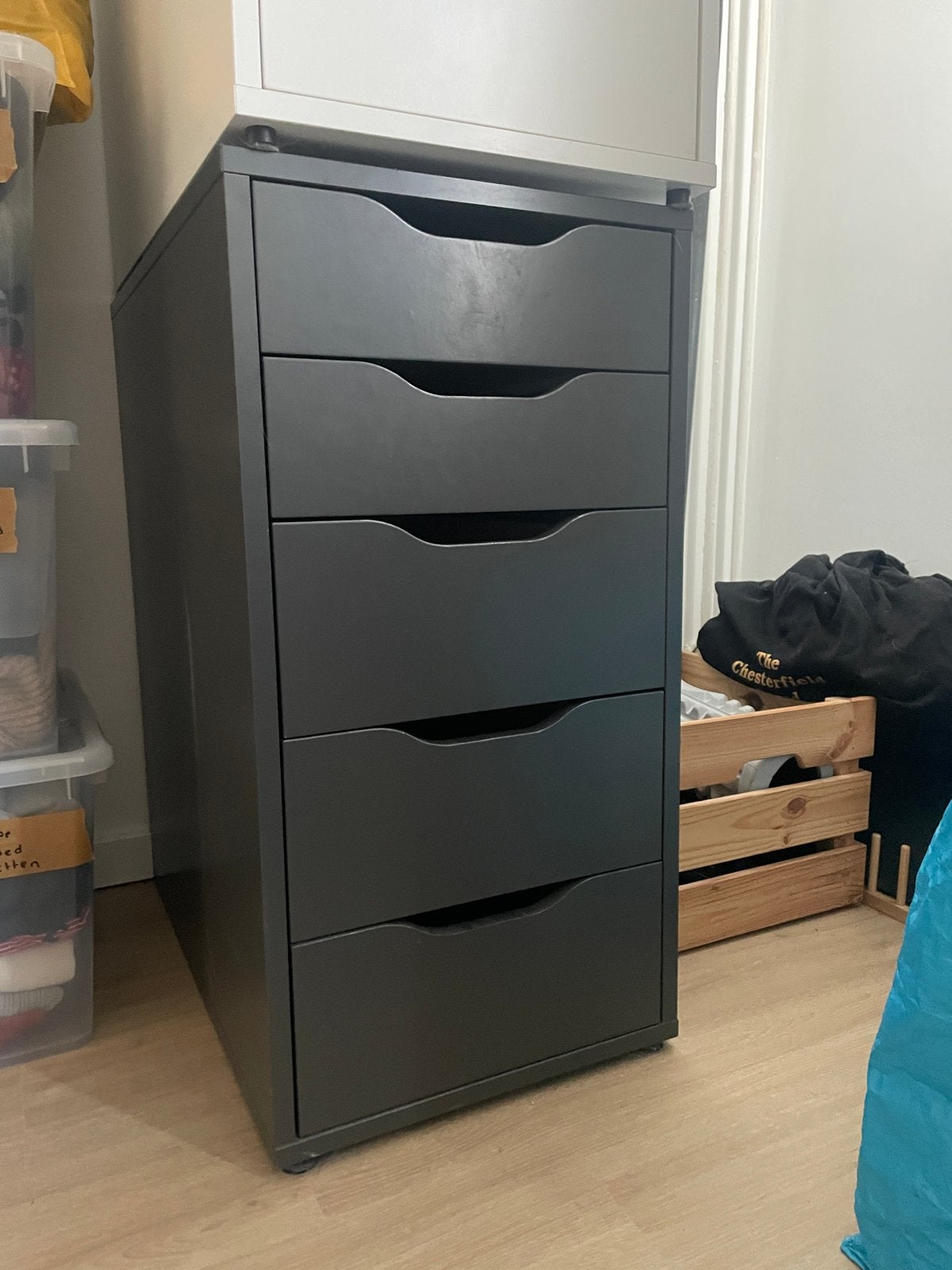 Ikea Alex ladekast - Ideaal voor bureau of make-up, Huis en Inrichting, Kasten | Ladekasten, Ophalen, Minder dan 50 cm, Gebruikt