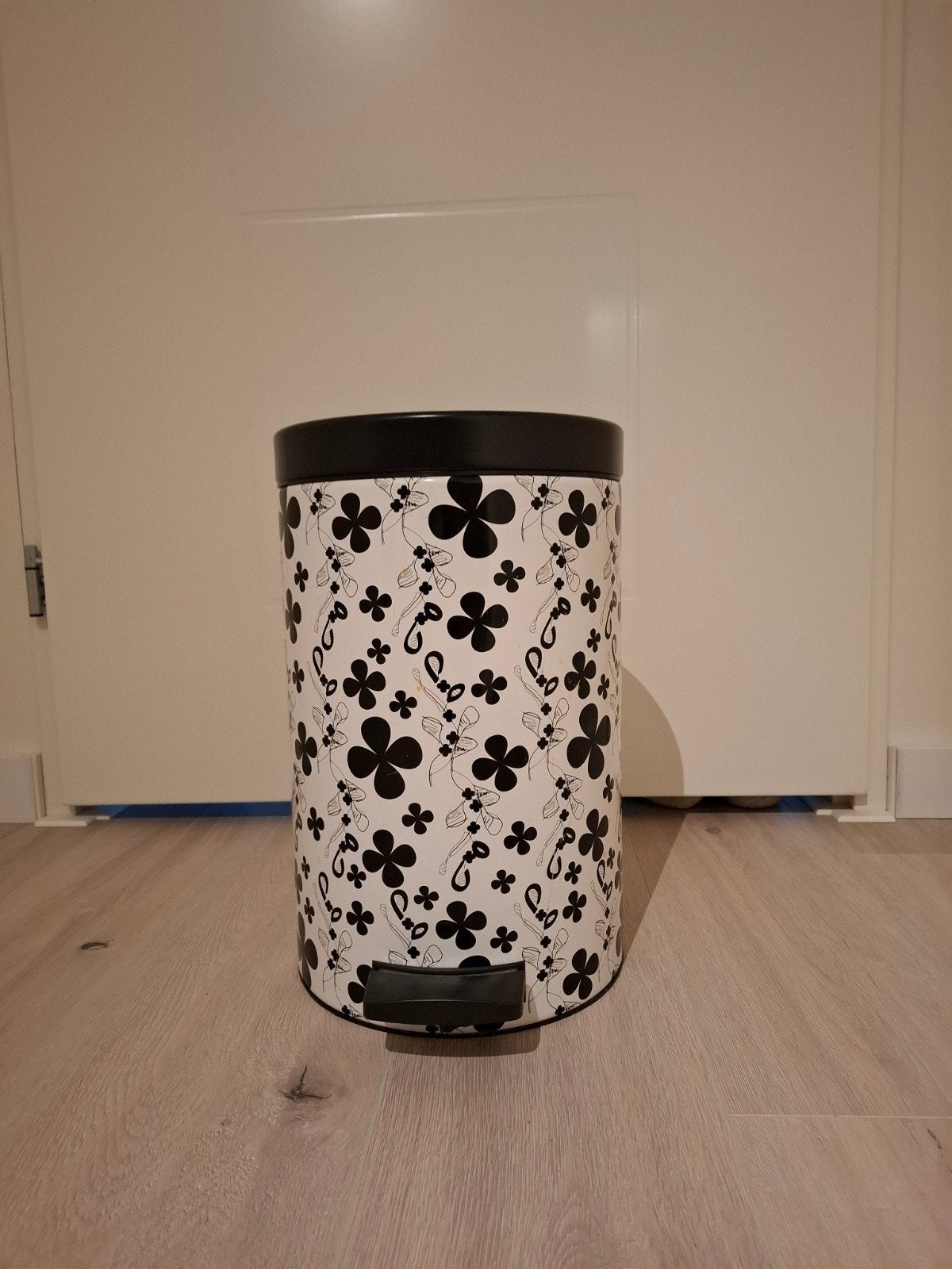 Brabantia prullenbak met bloemenprint, Ophalen, 50 – 75, Gebruikt, Met pedaal