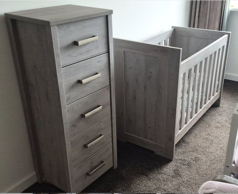 Complete babykamer inrichting TWF Montana grijs, Ophalen of Verzenden, Gebruikt, Jongetje of Meisje