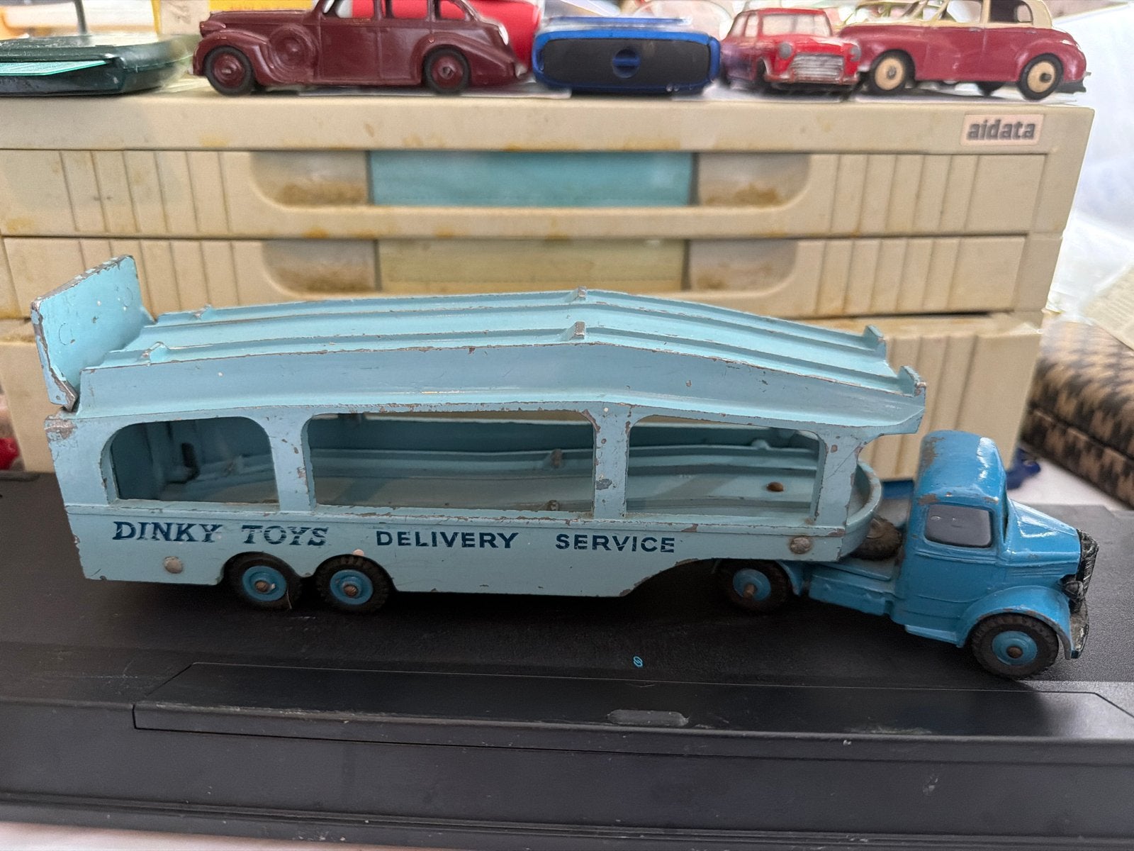 Dinky Toys Bedford 1/43 Pullmore Autotransporter, Gebruikt, Dinky Toys, Ophalen of Verzenden, X