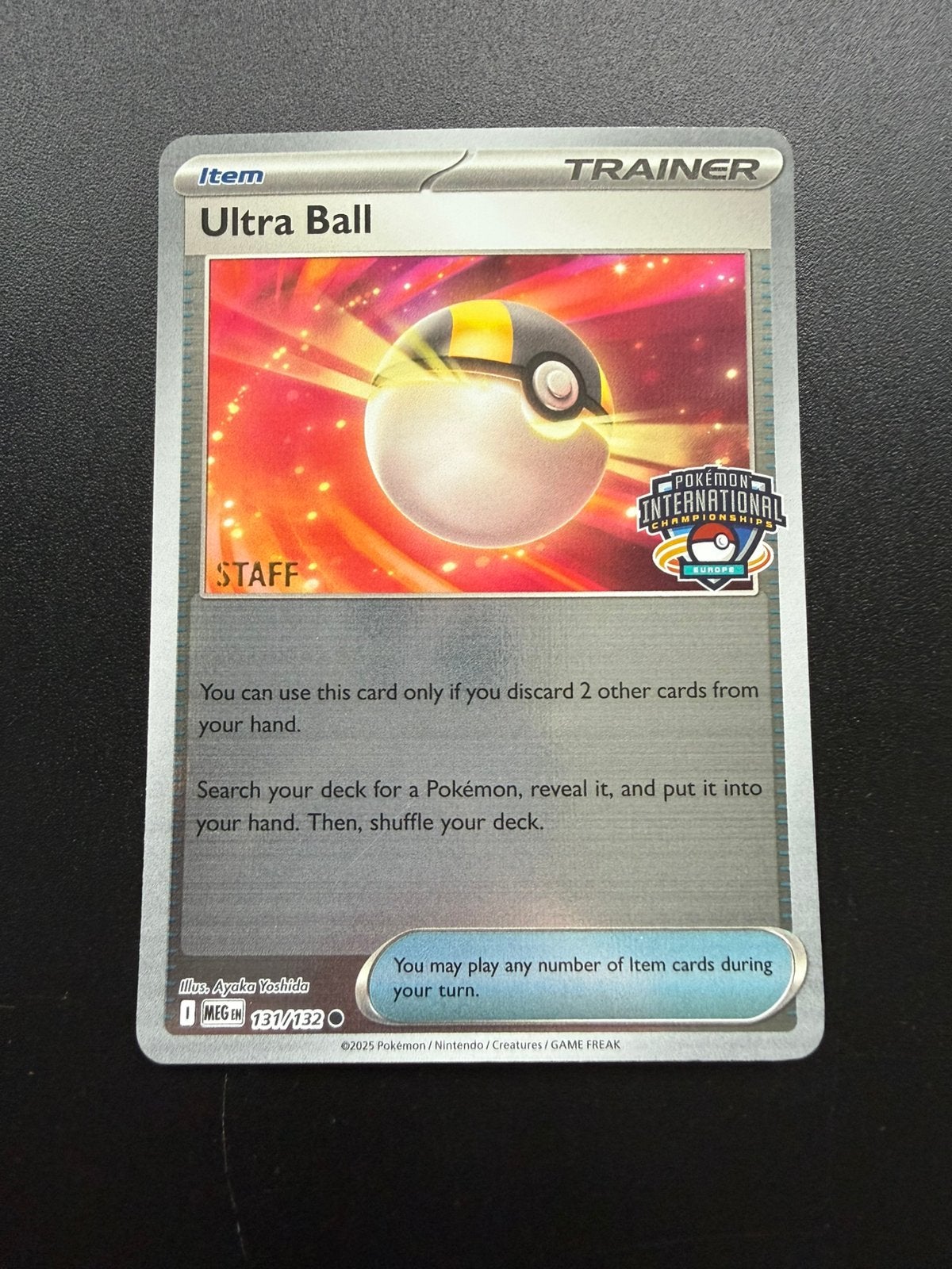 Ultra Ball (PR MEG 131) STAFF Promo // Near Mint+, Ophalen of Verzenden, Nieuw, Losse kaart, Foil