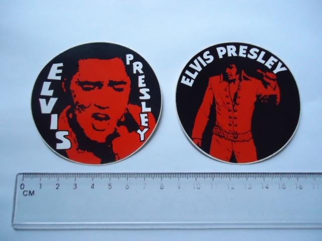 sticker oud ELVIS PRESLEY retro muziek cult strip king legen, Verzamelen, Stickers, Verzenden, Zo goed als nieuw, Bedrijf of Vereniging