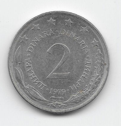 Joegoslavië 2 dinara 1979 KM# 57, Verzenden, Joegoslavië, Losse munt