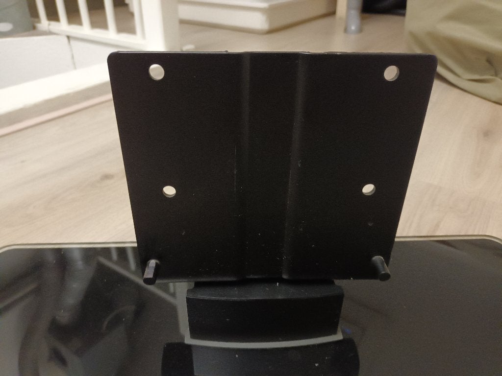 Standaard glazen tv voet zwart, Ophalen, Gebruikt