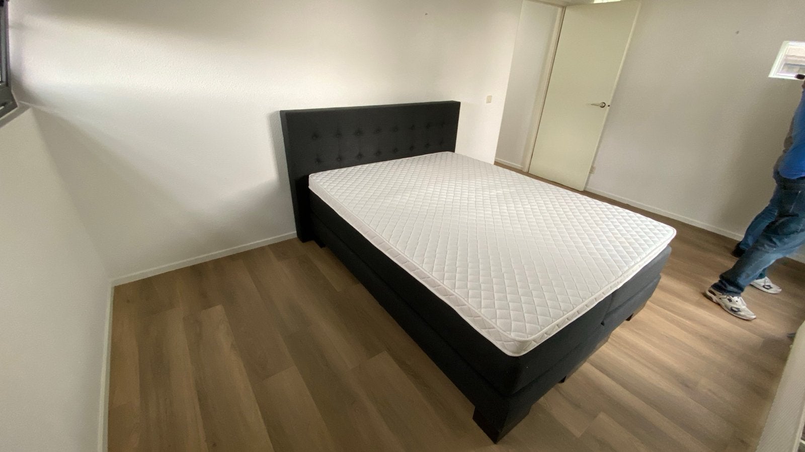 Swiss Sense Home Boxspring 160x210 Antraciet, Ophalen, Gebruikt, 210 cm, Tweepersoons