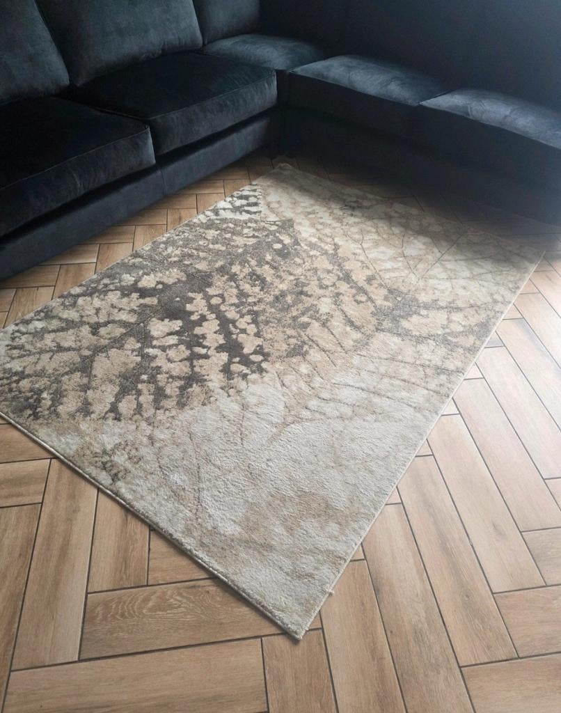Modern Vloerkleed met Abstract Boompatroon 220x160cm, Ophalen, Modern, Abstract, Natuurlijk, 100 tot 150 cm, Grijs