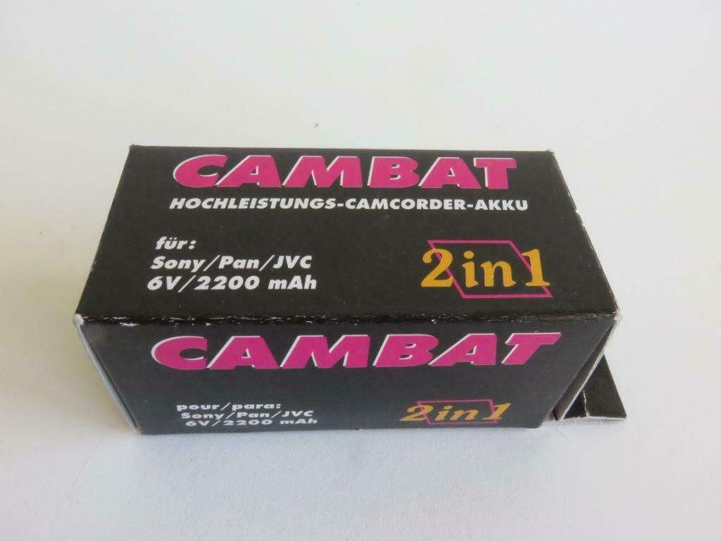 Cambat 2in1 6V NiCd accu 2200 mAh voor video camcorder np55, Ophalen of Verzenden, Gebruikt, Oplaadbaar