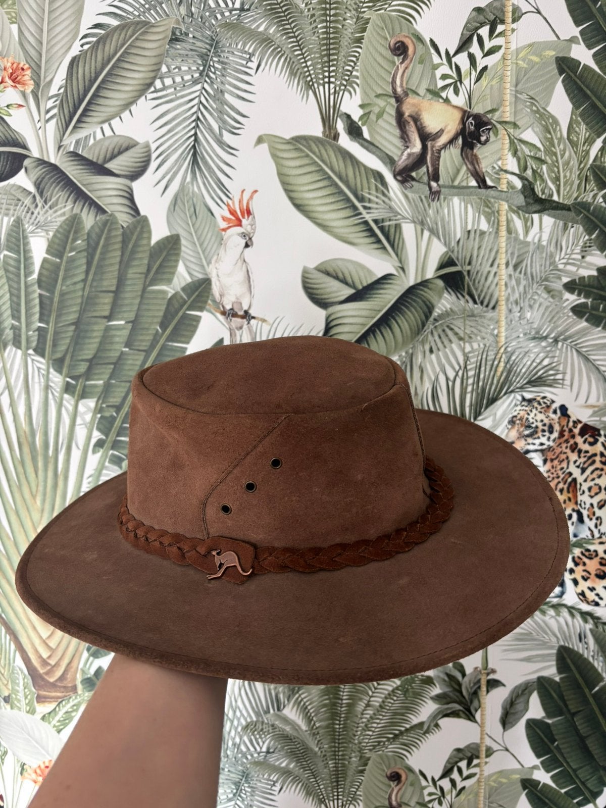 Leren cowboy hoed - Kakadu Traders Australia - Maat XL, Kleding | Heren, Ophalen of Verzenden, Zo goed als nieuw, Hoed