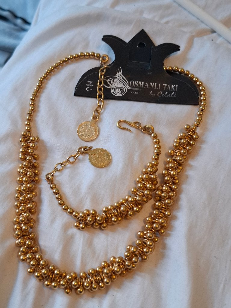 Sieraden set ketting/armband OSMANLI/TAKI, Ophalen of Verzenden, Zo goed als nieuw, Overige kleuren, Overige materialen