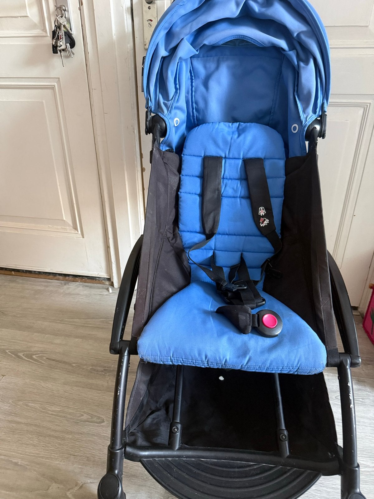 Yoyo Babyzen blauwe buggy met voetenzak, Ophalen, Gebruikt, Overige merken, Voetenzak