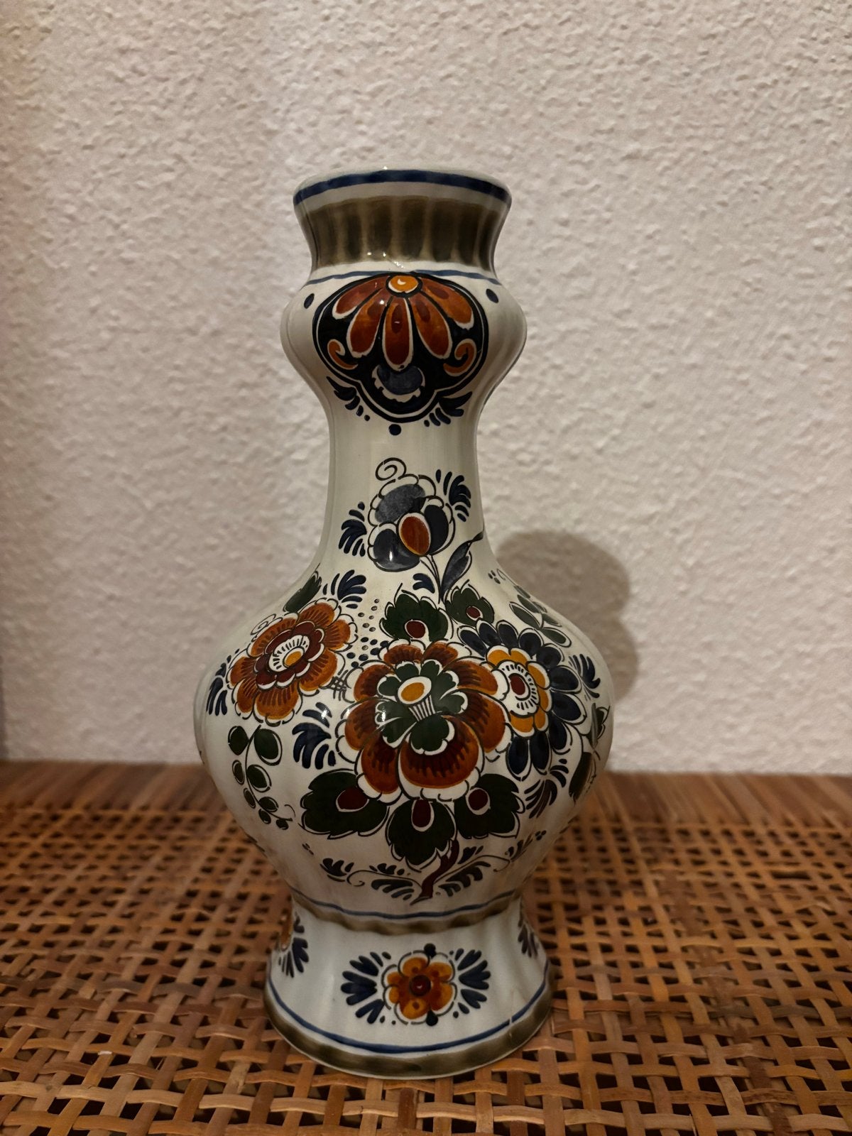 Vintage Delfts Polychroom Vaas - Holland Handwerk, Ophalen of Verzenden