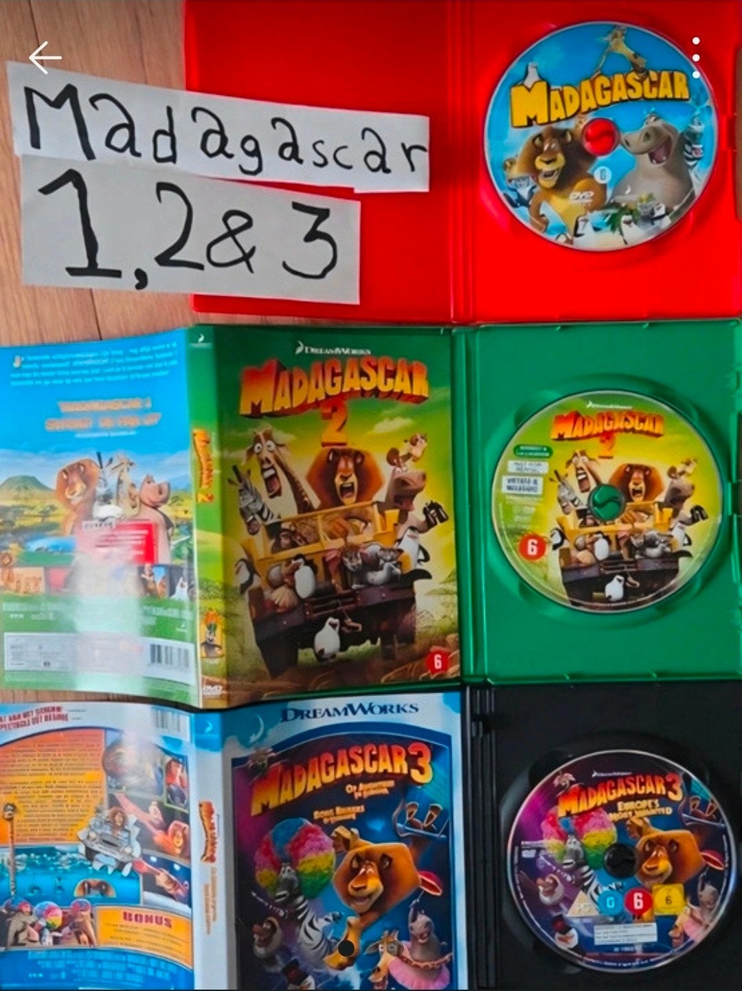 Madagascar 1, 2 & 3 op DVD - Complete Trilogie, Gebruikt, Animatie, Ophalen of Verzenden, Nederlands