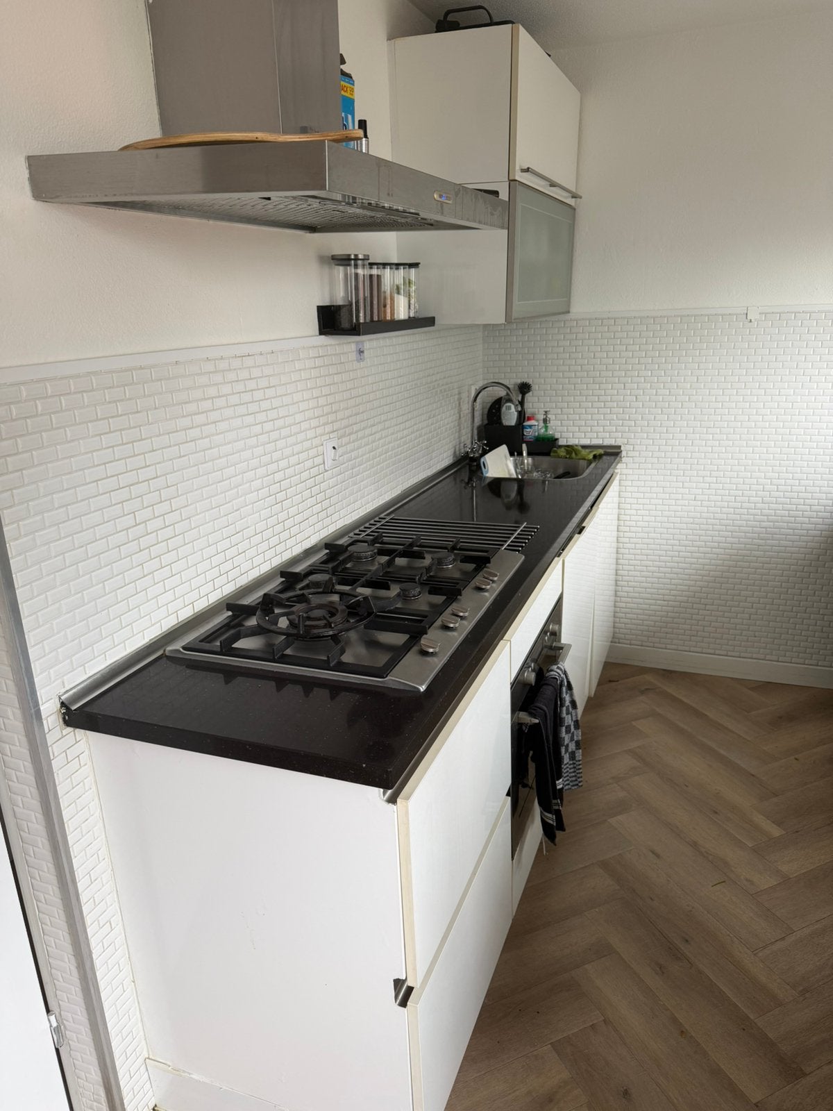 Keukenonderdelen – stenen werkblad, oven en fornuis, Ophalen, Gebruikt, Graniet of Steen