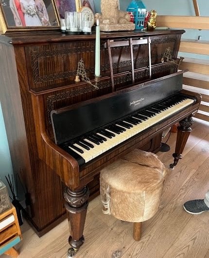 Antieke John Broadwood Piano - Decoratief met Kandelaars⁠, Ophalen