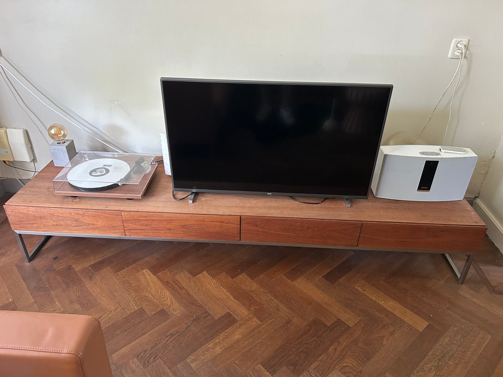 Luxe tv-meubel, Ophalen of Verzenden, Zo goed als nieuw, 200 cm of meer, Minder dan 100 cm