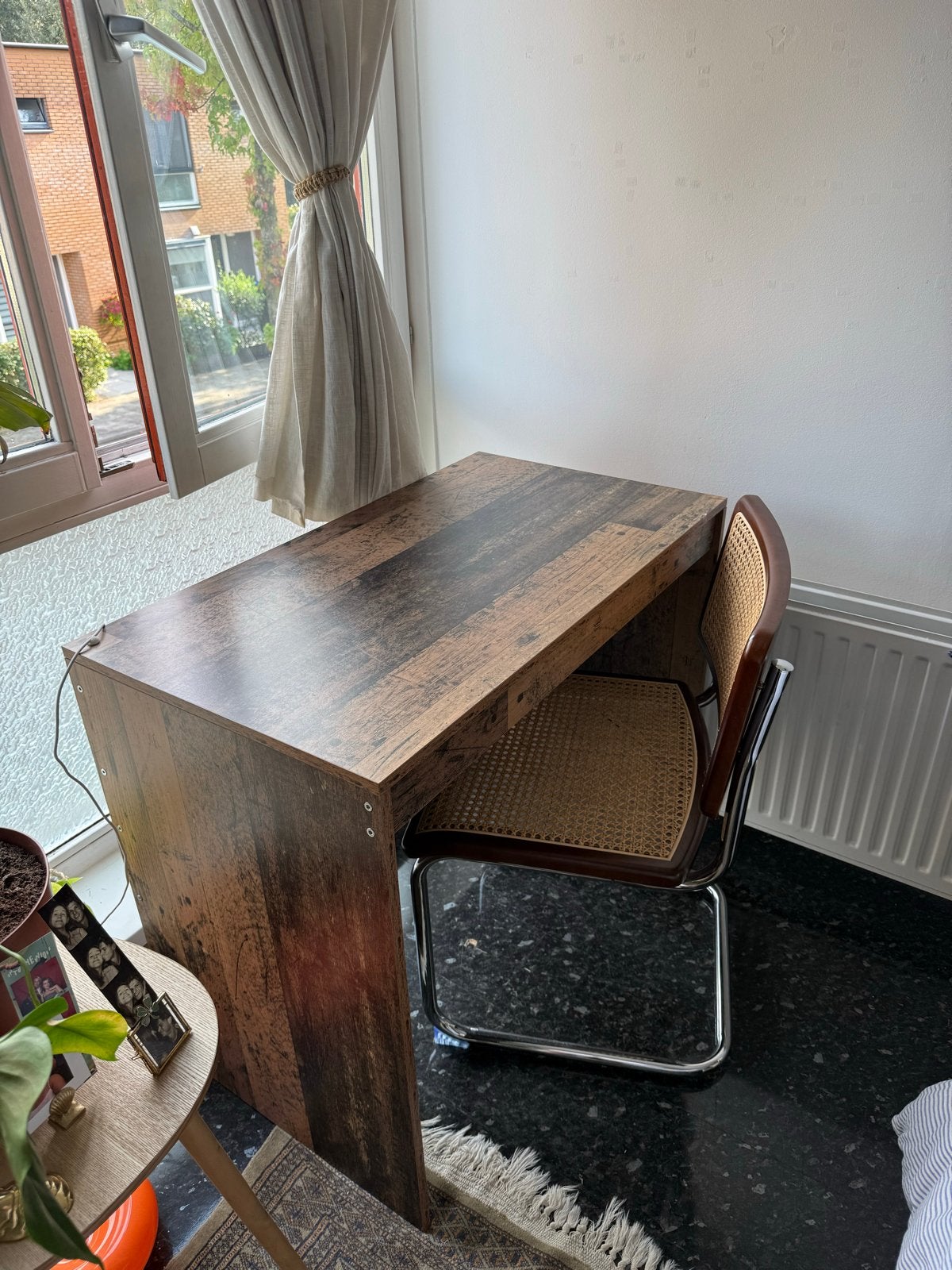 VidaXL Bureau Oud Hout - Compact en Stijlvol, Ophalen, Gebruikt, Spaanplaat of MDF, Bruin