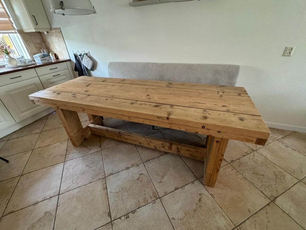 tafel steigerhout, Ophalen, Gebruikt, 200 cm of meer, 50 tot 100 cm