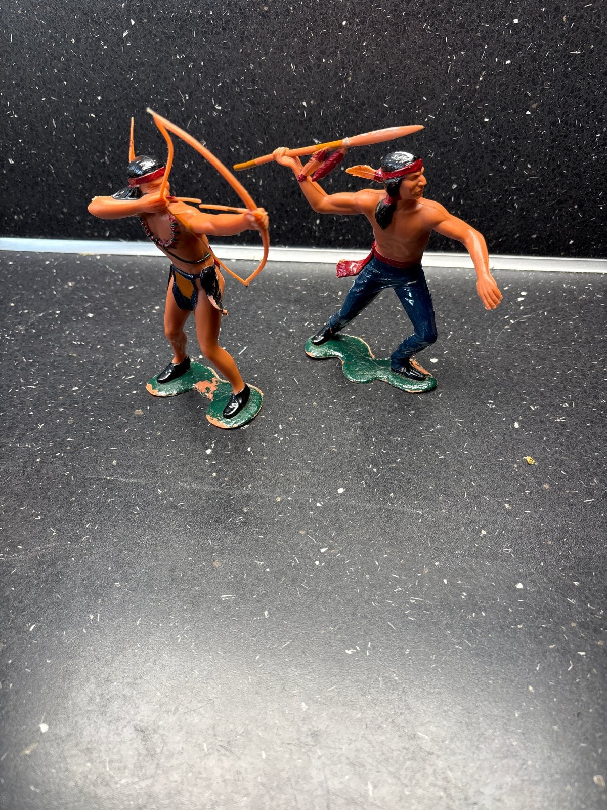 Vintage L. Marx & Co. Indianen Speelfiguren (2 stuks), Antiek en Kunst, Antiek | Speelgoed, Ophalen of Verzenden