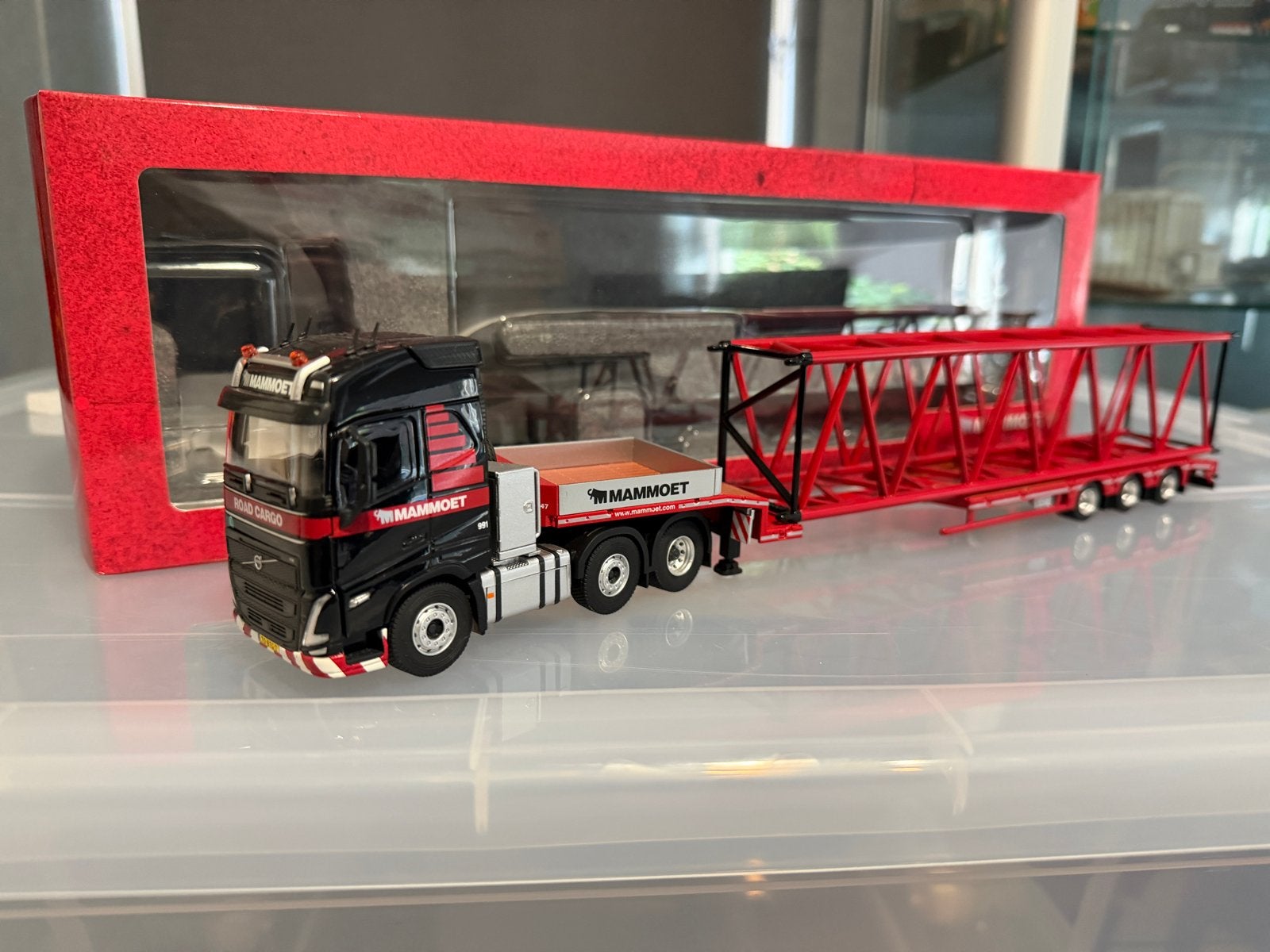 Cavalinho Mammoet Volvo FH5 6x2 met Faymonville dieplader, Hobby en Vrije tijd, Modelauto's | 1:50, Ophalen of Verzenden, Zo goed als nieuw