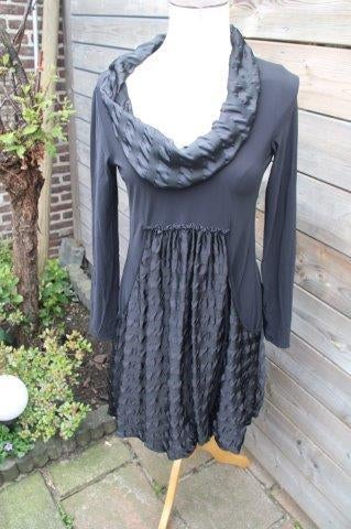 Ballonjurk zwart Indies mt 3 (M) travelstof Vaste prijs, Kleding | Dames, Jurken, Maat 38/40 (M), Verzenden, Zwart, Zo goed als nieuw