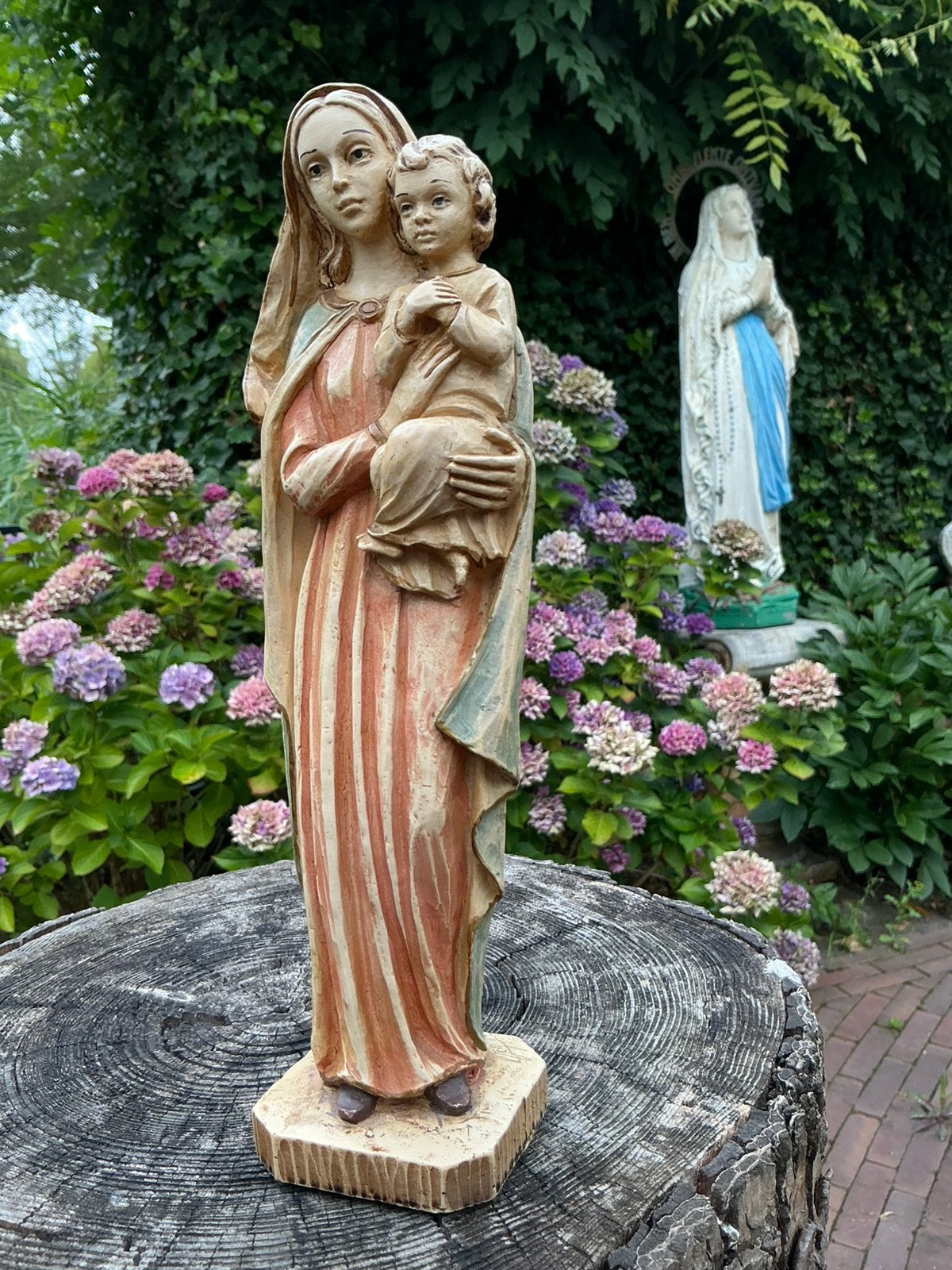 Mooi Liefelijk Mariabeeld ❤️ Maria met kindje, Antiek en Kunst, Ophalen of Verzenden