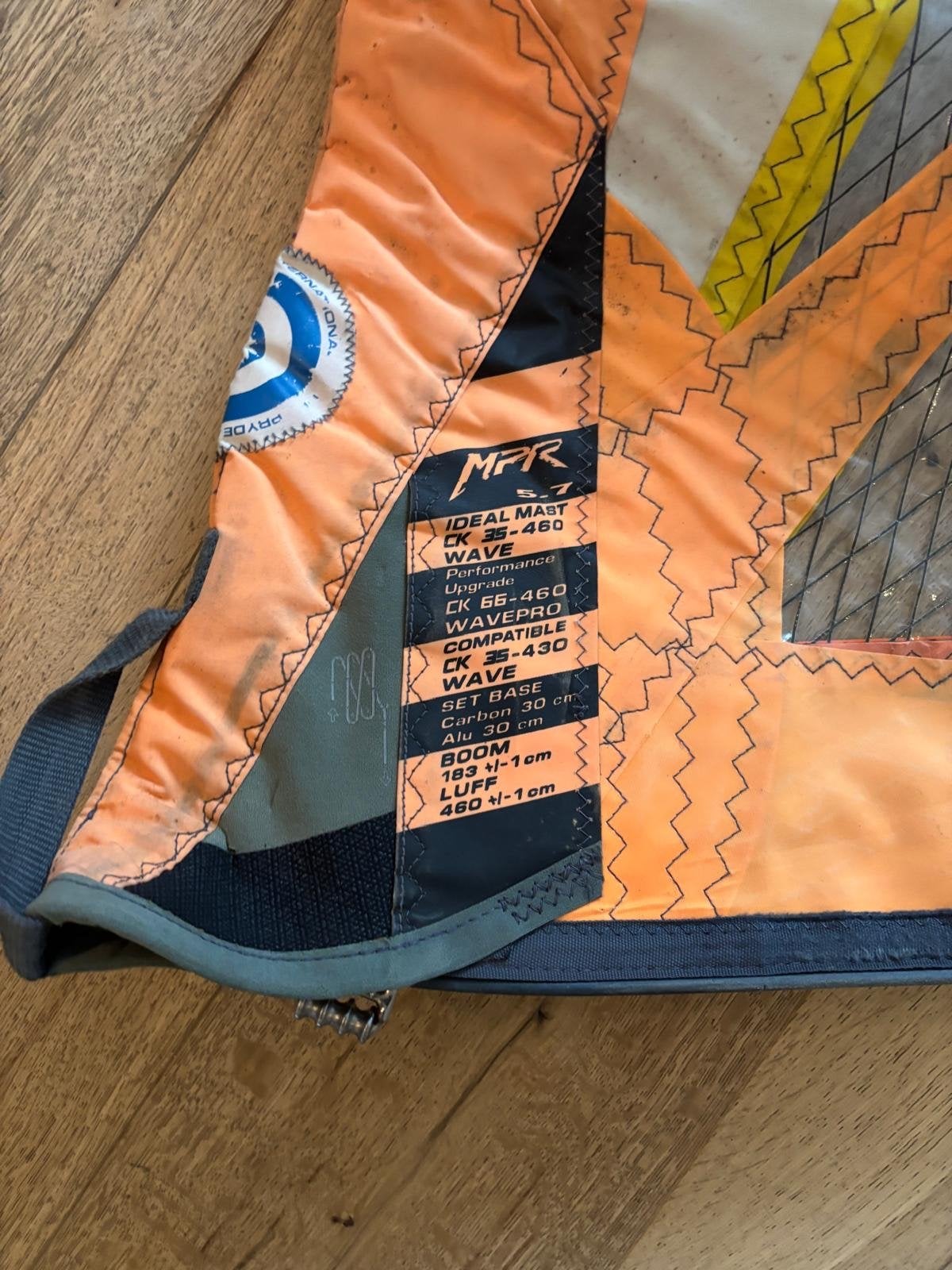 NeilPryde MPR 5.7 Wave Zeil - Zo goed als nieuw, Watersport en Boten, Ophalen, 5 tot 6.5 m², Zo goed als nieuw, Neilpryde