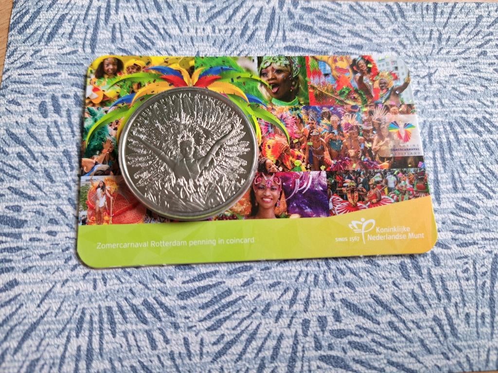 Zomercarnaval Rotterdam Penning 2022 in coincard, Postzegels en Munten, Munten | Nederland, Ophalen of Verzenden, Overige waardes