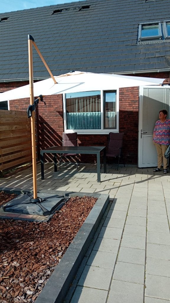 Zweefparasol 4x3 rechthoekig, Ophalen, Verstelbaar, Nieuw, Zweefparasol