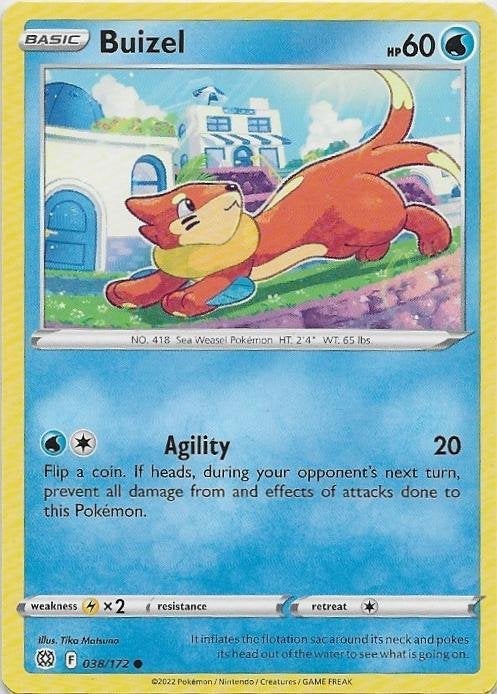 Brilliant Stars,  Buizel [common] 38/172, Verzenden, Nieuw, Losse kaart