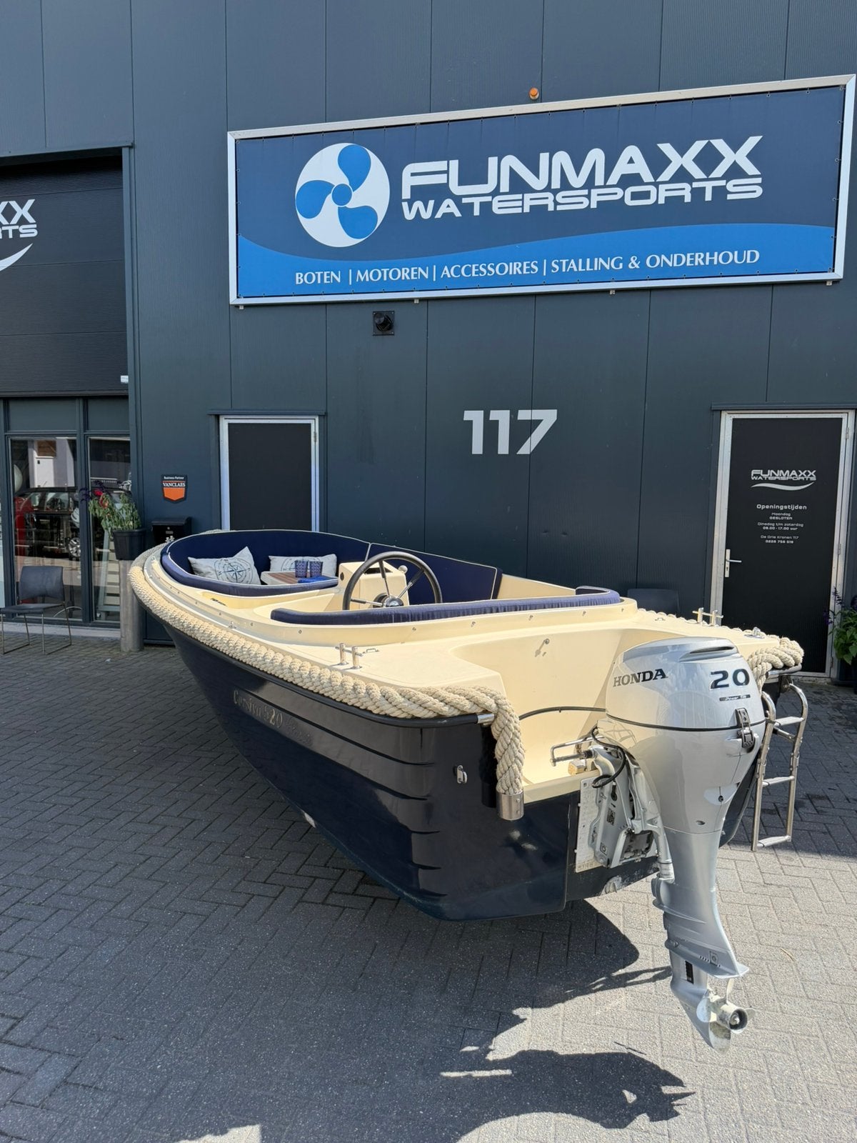 Corsiva 520 - Honda 20pk Trim - Buiskap - Zonnedek/ Compleet, Tender, 5 m, Ophalen of Verzenden, Zo goed als nieuw