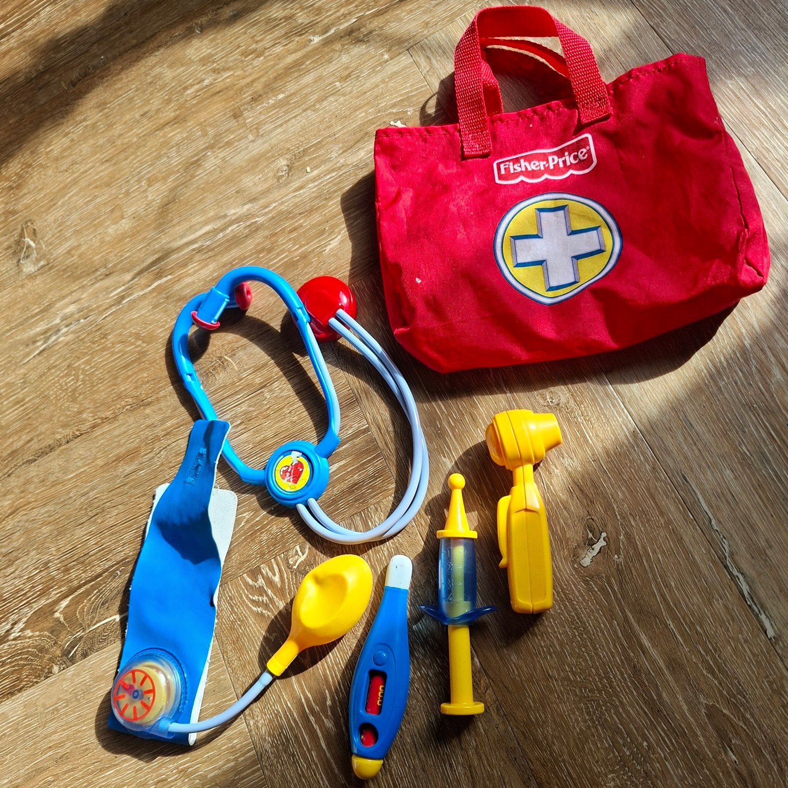 Fisher-Price Dokters Speelsetje met Tas en Accessoires, Kinderen en Baby's, Ophalen of Verzenden, Gebruikt, Speelset