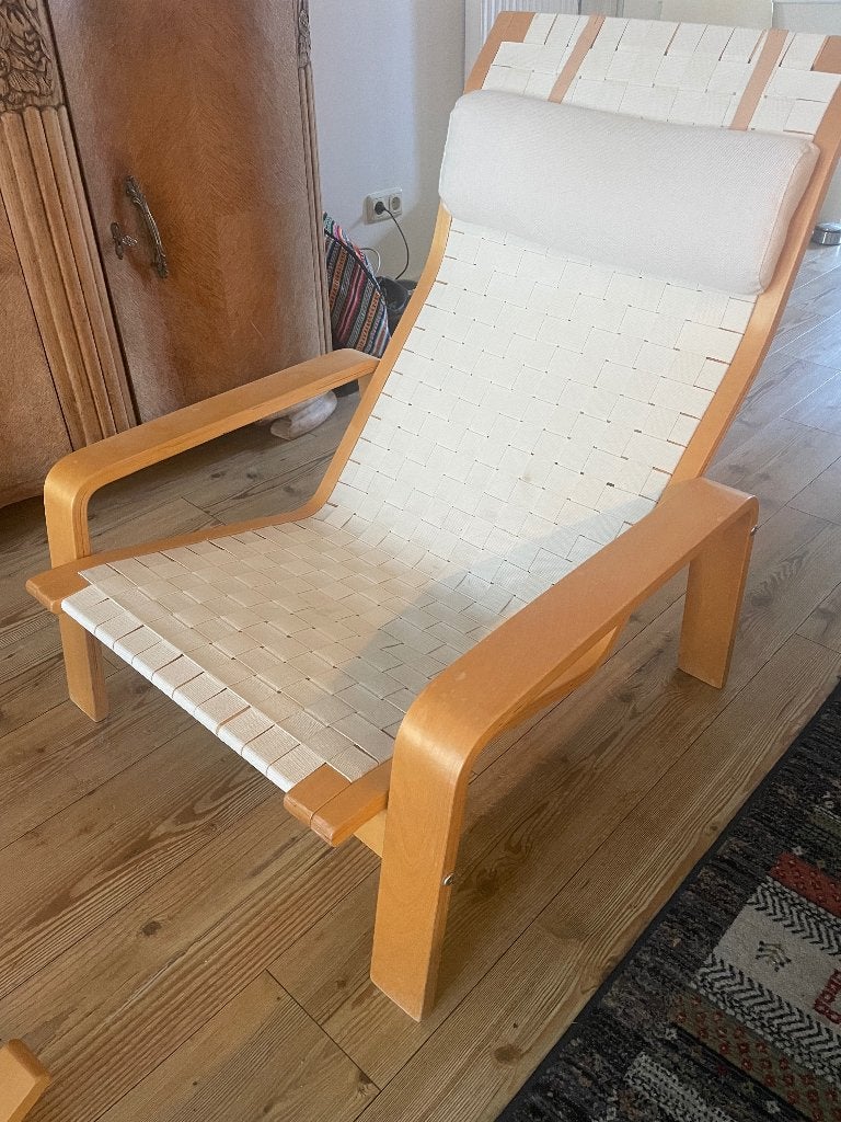 LOUNGE STOEL IKEA VILAN, Ophalen, Gebruikt, Minder dan 75 cm, Stof