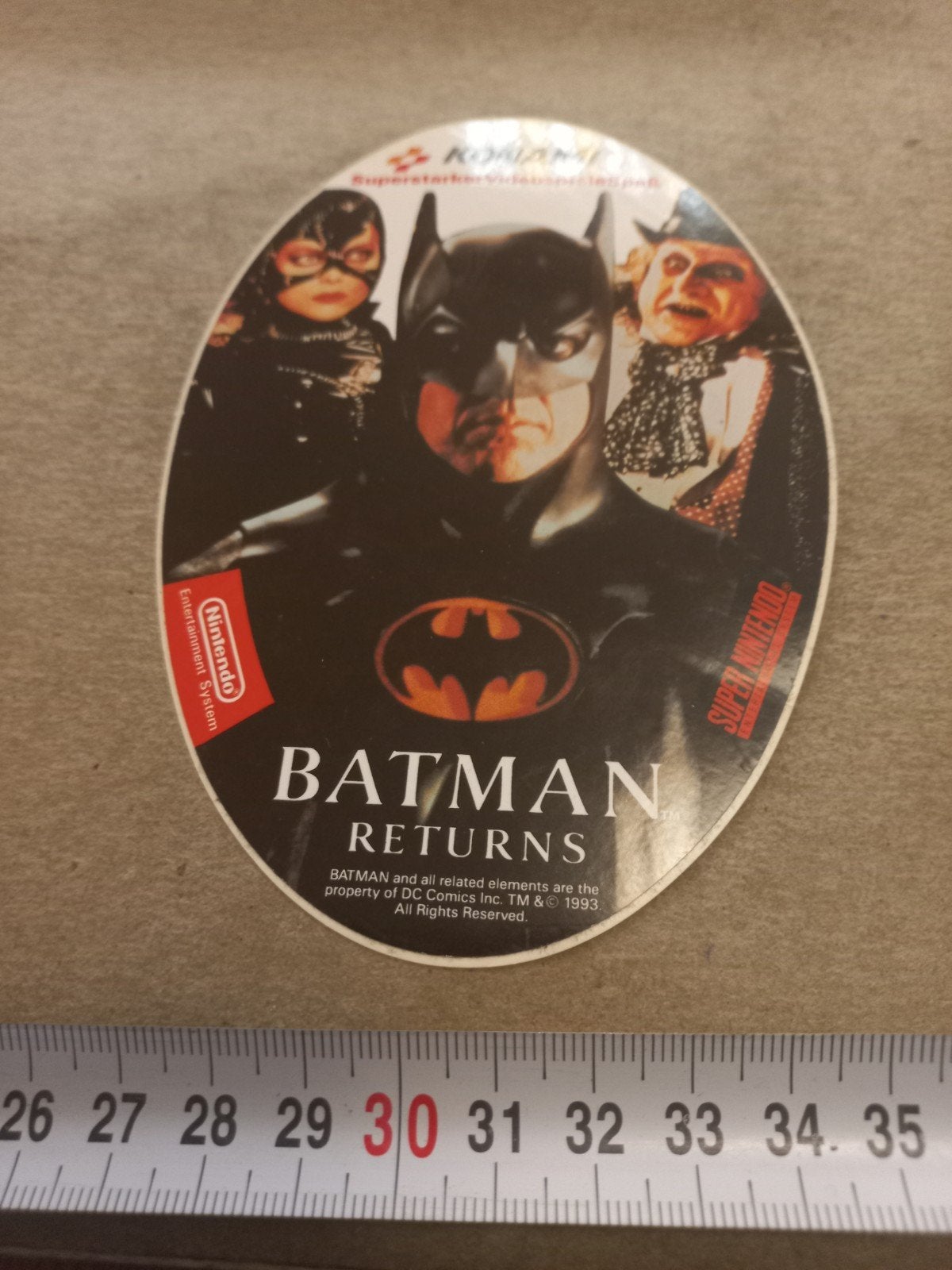 Batman Returns Super Nintendo (SNES) Sticker, Ophalen of Verzenden, Zo goed als nieuw
