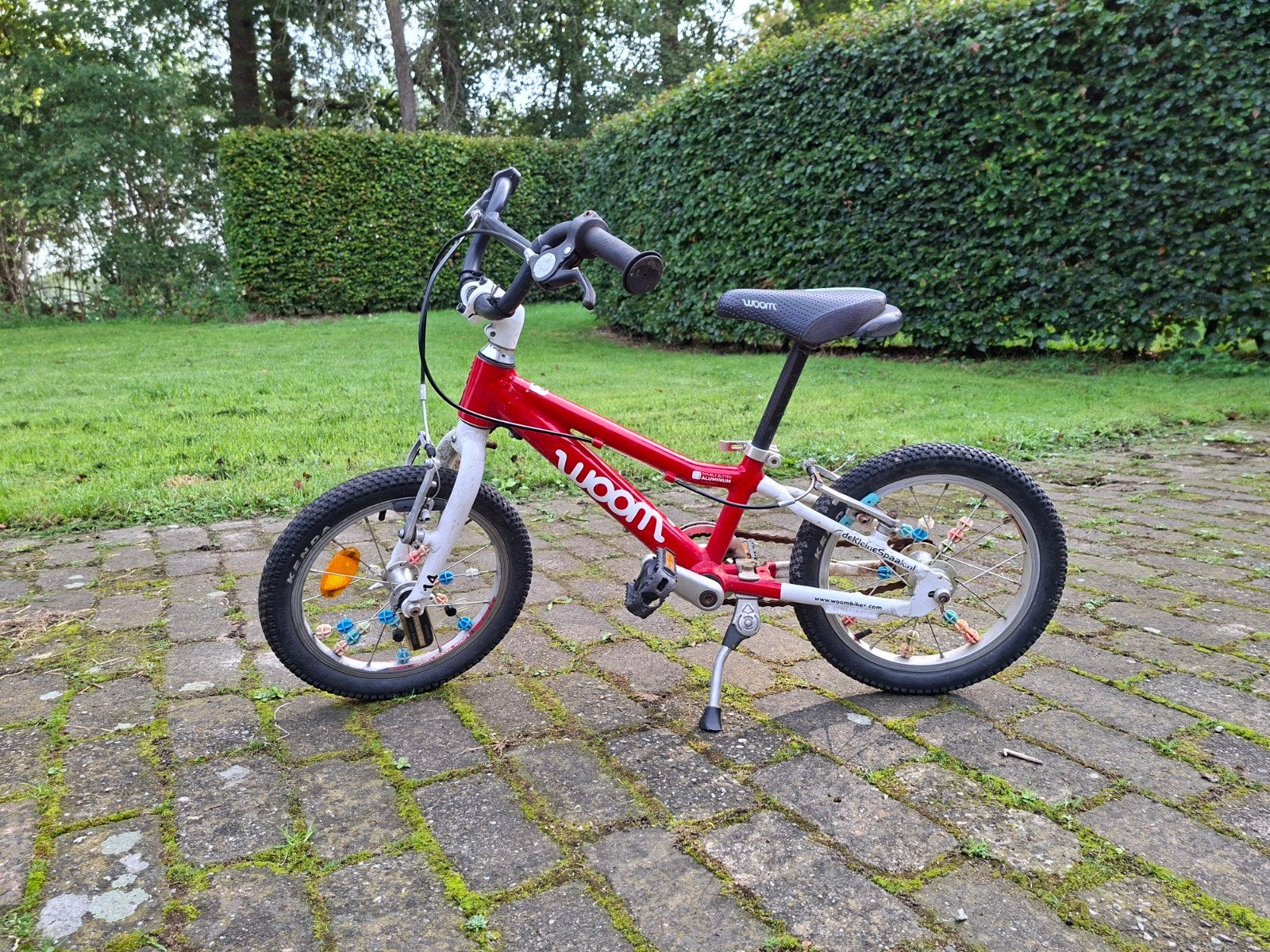 Woom kinderfiets 16 inch - rood, Ophalen, Velgrem, Woom, 16 tot 20 inch