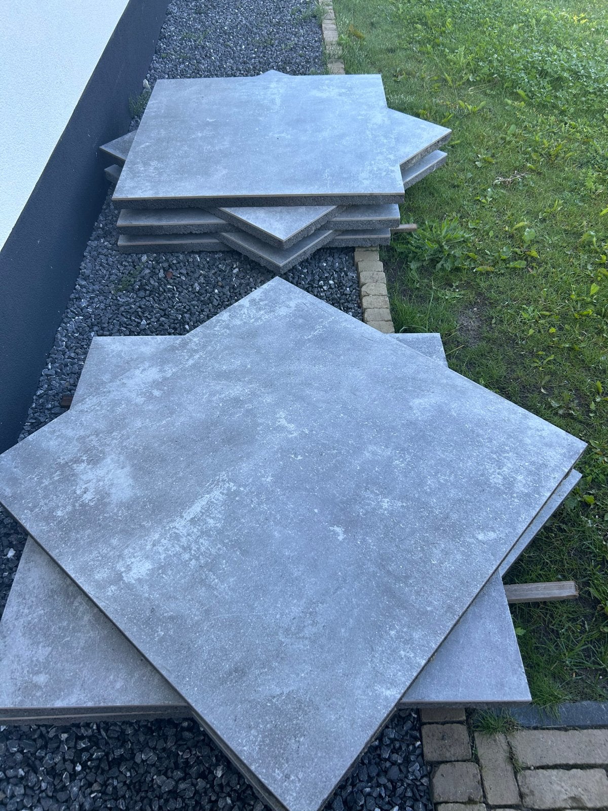 11.3 m2 GeoCeramica 90x90x4 Grafitto Grigio Terrastegel, 60 cm of meer, Keramiek, Nieuw, Ophalen of Verzenden